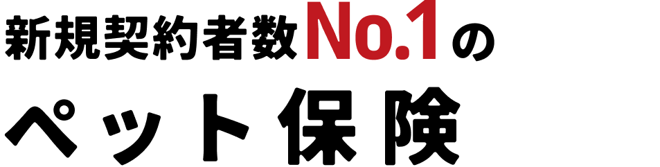新規契約者数No.1のペット保険